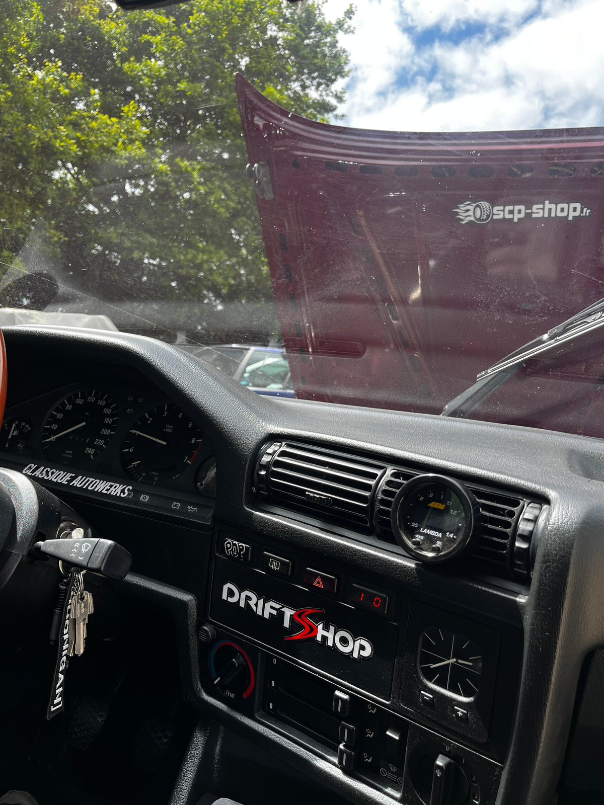Support manomètre 52 mm BMW E30 petite grille