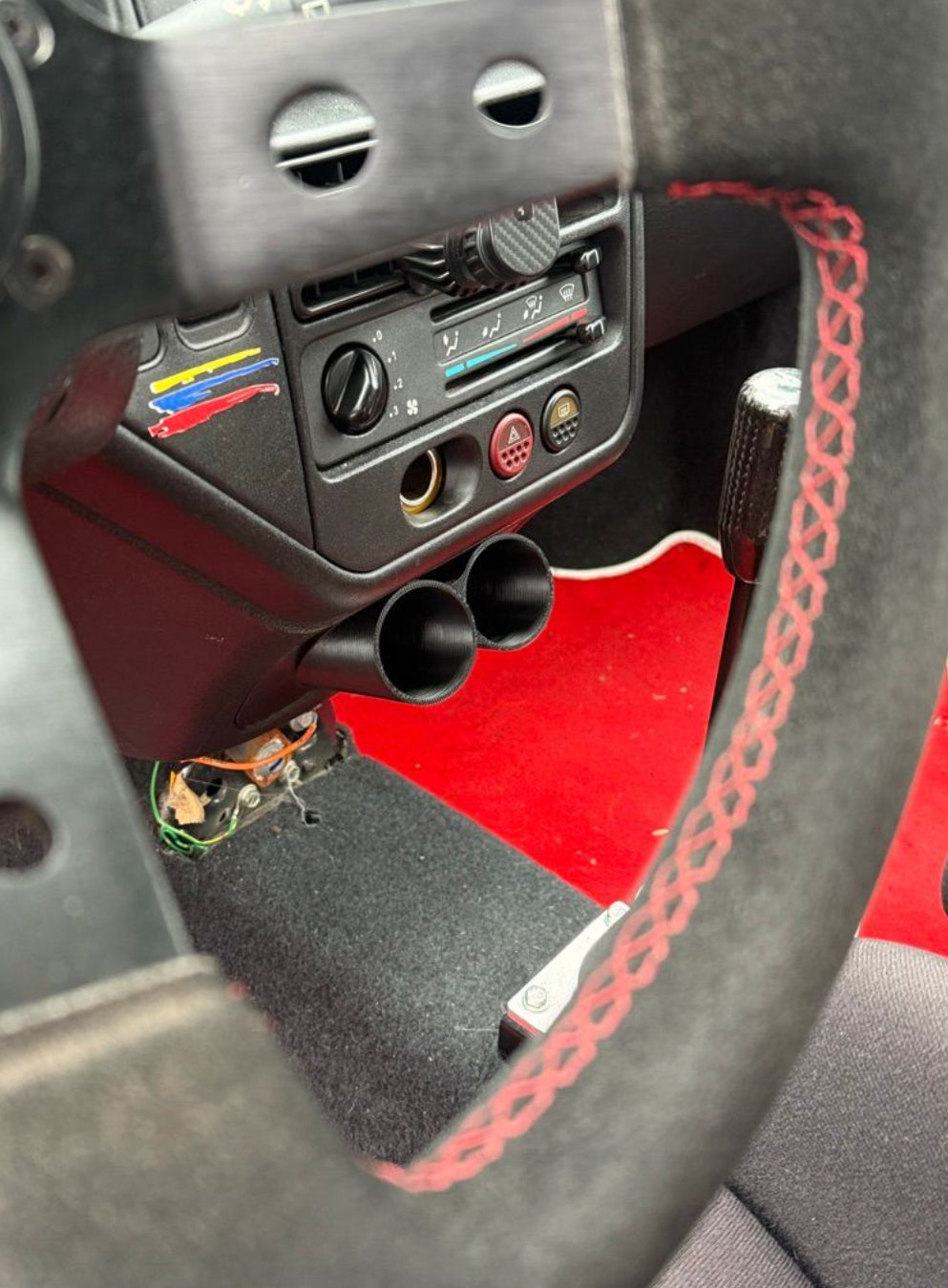 Support 2 ou 3 manomètres 52 mm Peugeot 106 Phase 1 et 2 (vue 15)